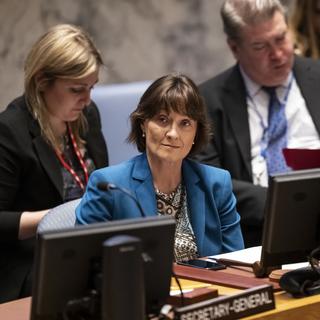 Pascale Baeriswyl, cheffe de la mission suisse auprès de l'ONU à New-York. [Keystone - Alessandro della Valle]