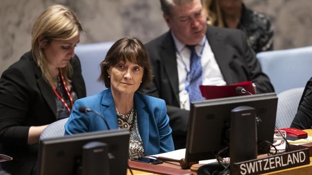 Pascale Baeriswyl, cheffe de la mission suisse auprès de l'ONU à New-York. [Keystone - Alessandro della Valle]