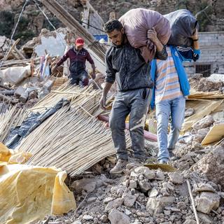Au Maroc, des villages ont été entièrement détruits à cause du séisme de magnitude 6,8. [AFP - Fadel Senna]