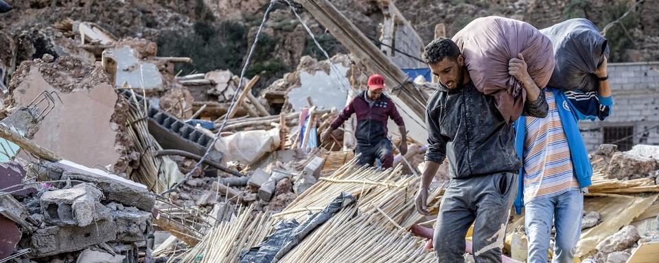 Au Maroc, des villages ont été entièrement détruits à cause du séisme de magnitude 6,8. [AFP - Fadel Senna]