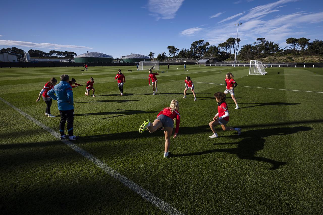 Les Suissesses ont repris l'entraînement au lendemain de leur qualification. [KEYSTONE - Michael Buholzer]