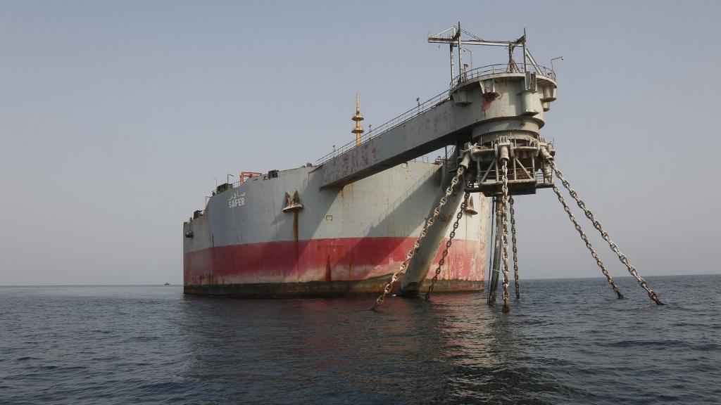 Le pétrolier FSO Safer en train de dépérir au Yémen. [Anadolu agency / afp - Mohammed Hamoud]