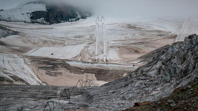 L'une des photos du glacier de Fee, en Valais, qui ont valu un prix à Fabrice Coffrini. [AFP]