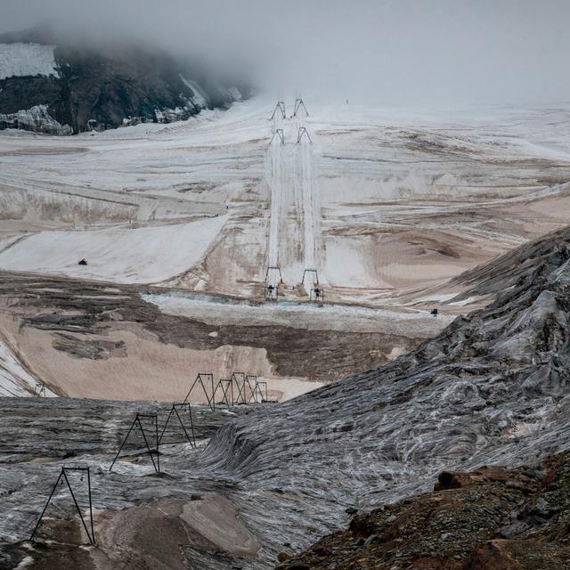 L'une des photos du glacier de Fee, en Valais, qui ont valu un prix à Fabrice Coffrini. [AFP]