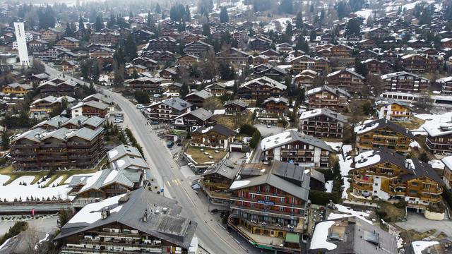 Les régions de montagne font face à une pénurie de logements abordables. [Keystone - Laurent Darbellay]