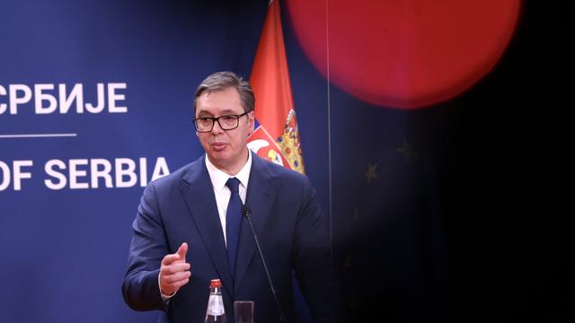 Le président serbe Aleksandar Vucic demande des élections anticipées qui pourraient masquer le statu quo serbo-kosovar après des violences communautaires au Kosovo. [Keystone/EPA - Andrej Cukic]