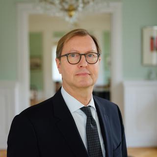 Michael Flügger, ambassadeur allemand en Suisse, ici à Berne le 4 décembre 2020. [Keystone - Christian Beutler]