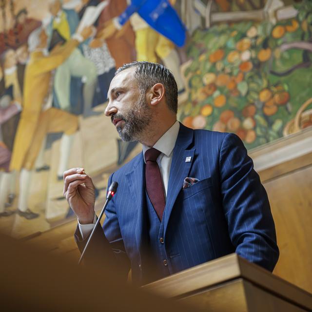 Le Conseiller d'Etat valaisan Frederic Favre. [Keystone - Valentin Flauraud]