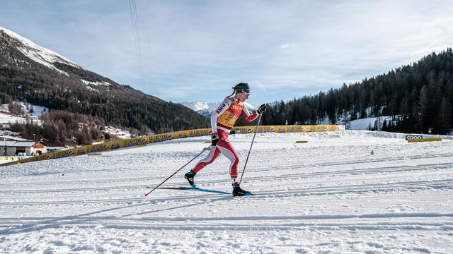 Nadine Fähndrich a dû se contenter du 9e rang lors de la 2e étape du Tour de Ski. [Federico Modica]