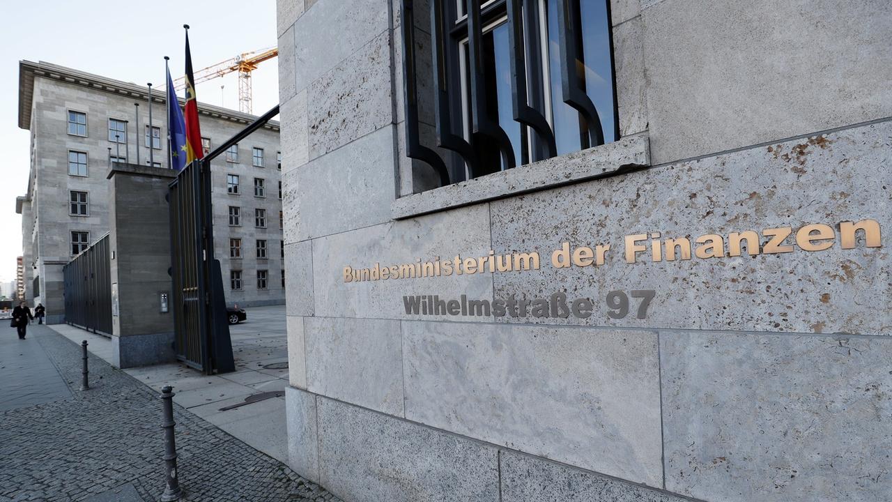 L'entrée du Ministère allemand des finances. Image d'illustration. [KEYSTONE - EPA/FELIPE TRUEBA]
