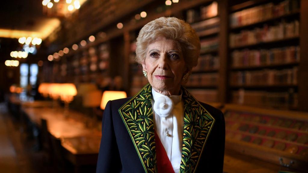 Première femme secrétaire perpétuel de l'Académie française, Hélène Carrère d'Encausse est décédée. [AFP - ERIC FEFERBERG]