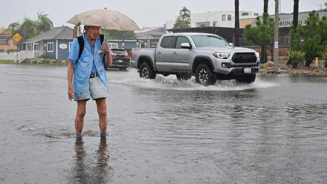 La tempête tropicale Hilary s'abat sur le sud de la Californie. [afp - Frederic J. BROWN]