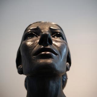 Une statue de Maria Callas au musée consacrée à la soprano à Athènes en Grèce. [AFP - Menelaos Myrillas]