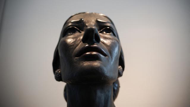 Une statue de Maria Callas au musée consacrée à la soprano à Athènes en Grèce. [AFP - Menelaos Myrillas]
