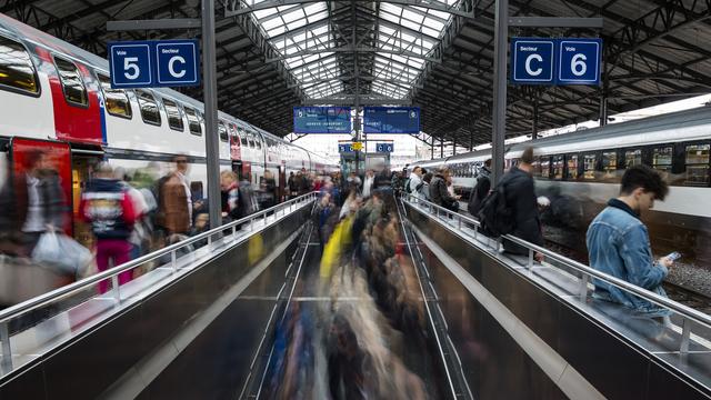 Les CFF ont été victimes d'une cyberattaque. [Keystone - Jean-Christophe Bott]