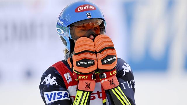 Mikaela Shiffrin est restée stupéfaite en découvrant sa position à l'arrivée. [Imago - Pontus Lundahl]