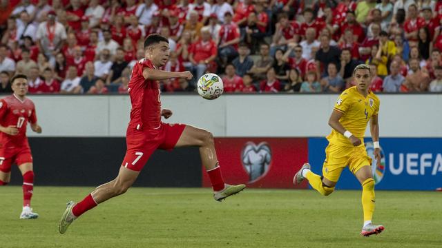 Brillant avec les A, Zeki Amdouni sera l'arme principale de la Suisse à l'Euro M21. [Keystone - Urs Flueeler]