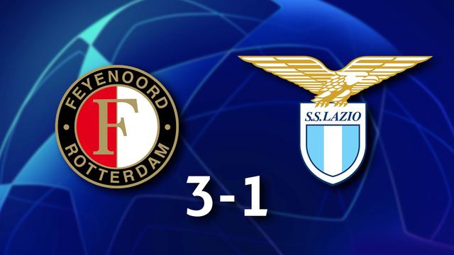 3e journée, Feyenoord - Lazio (3-1): le résumé du match
