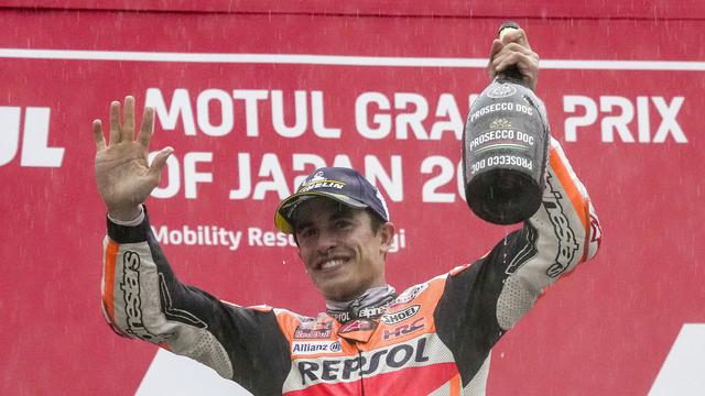 Marc Marquez a fini 3e du GP du Japon, le 1er octobre. [Kimimasa Mayama]