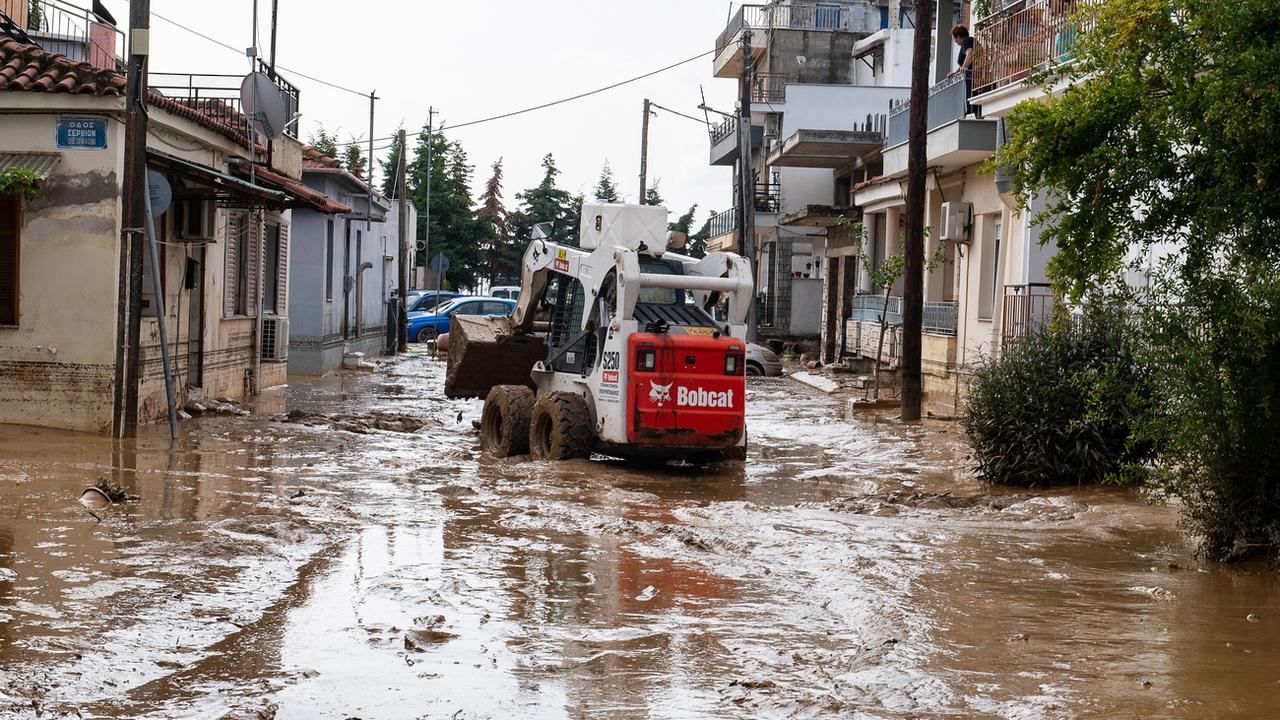 Les pluies diluviennes en Grèce ont fait au moins 7 morts. [EPA / Keystone - Hatzipolitis Nicolaos]