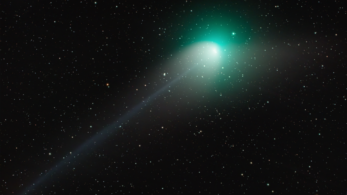 La comète C/2022 E3 (ZTF) capturée le 27 janvier 2023. [Wikimedia/CC2.0 - Alessandro Bianconi/Edu INAF]