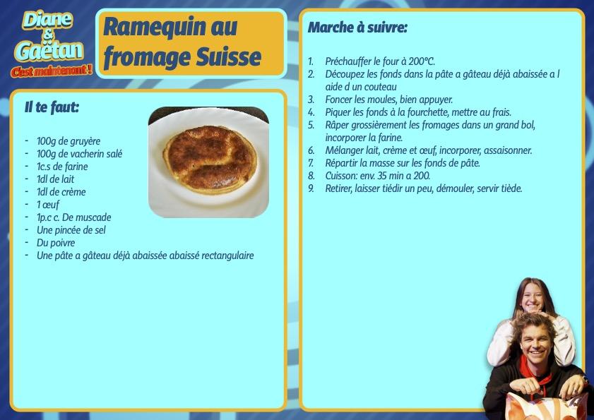 Ramequin au fromage suisse [RTS]