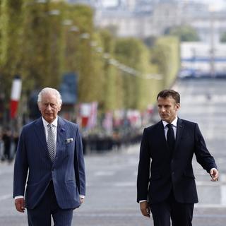 Charles III est arrivé à Paris pour sa première visite d'Etat en France. [AFP - YOAN VALAT]