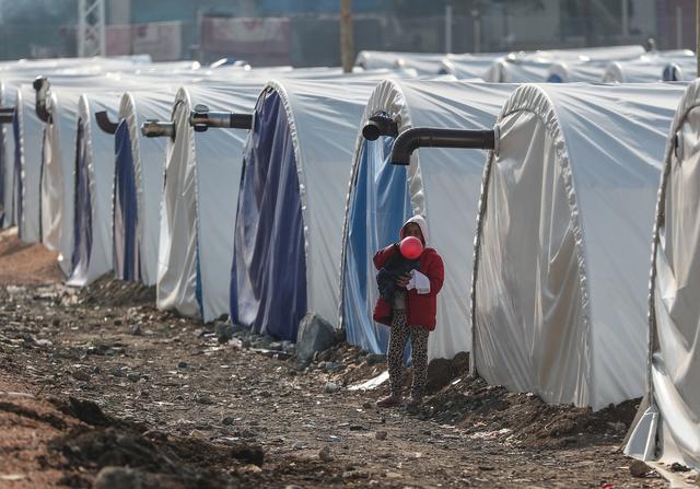 Village de tentes près d'Hatay. [EPA/Keystone - Erdem Sahin]