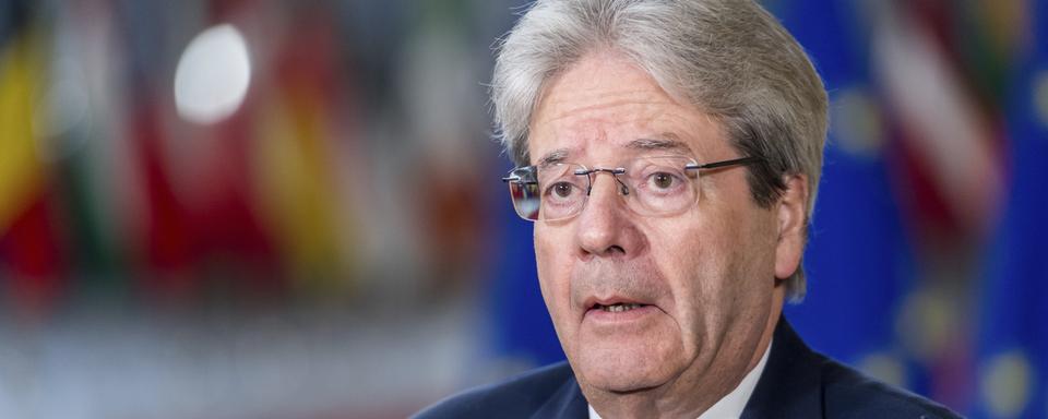 Le commissaire européen à l'économie Paolo Gentiloni. [Keystone - AP Photo/Geert Vanden Wijngaert]