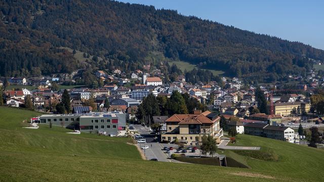 Le village de Sainte-Croix dans le canton de Vaud. [Keystone - Jean-Christophe Bott]