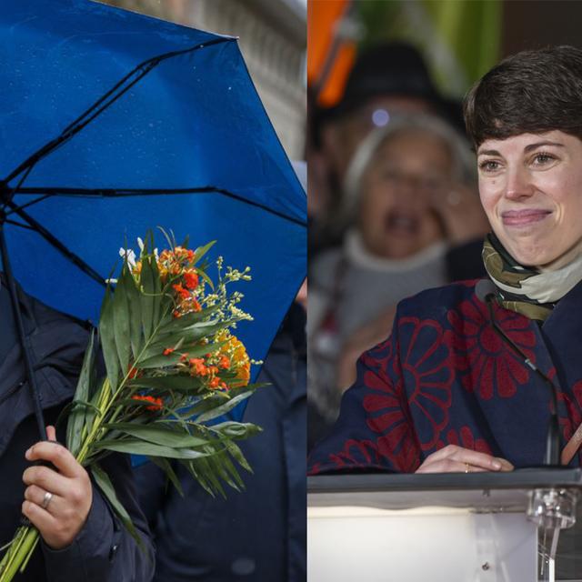 Lisa Mazzone et Raphaël Mahaim. [Keystone]