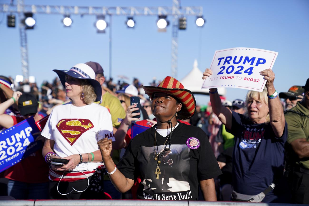 Des supporters de Donald Trump au Texas. [Keystone - Evan Vucci]