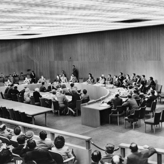 The UNSCOP (United Nations Special Committee on Palestine) in 1947. [Keystone - PHOTOPRESS-ARCHIV/Frank Jurkoski]