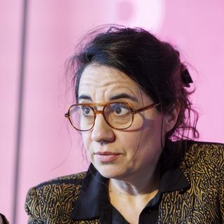 La nouvelle directrice de la Comédie de Geneve, Séverine Chavrier, le 19 décembre 2022 à Genève. [Keystone - Salvatore Di Nolfi]