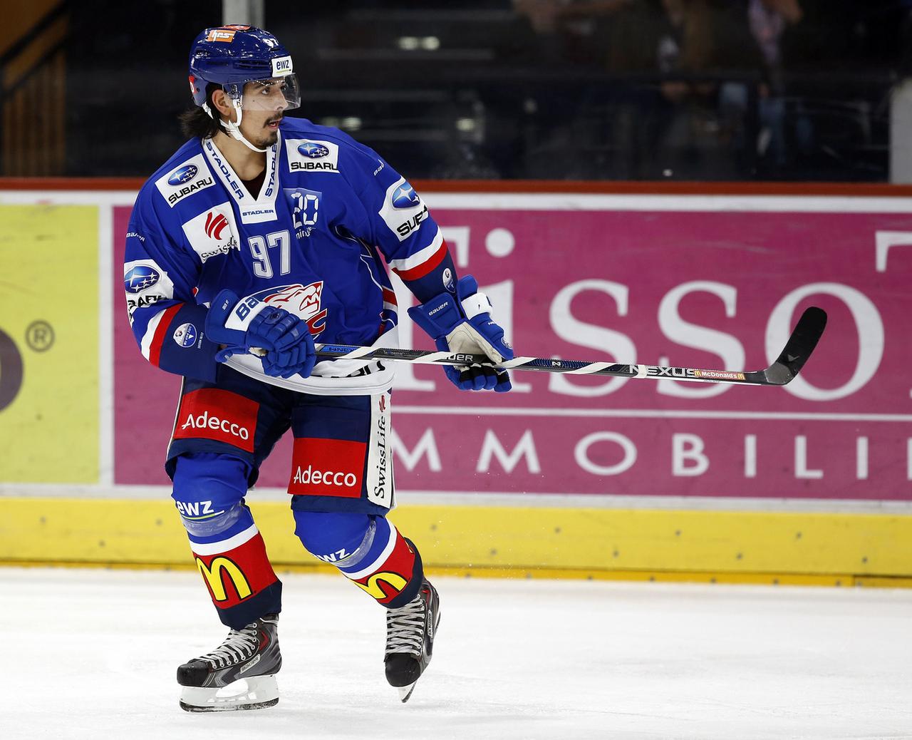 Jonas Siegenthaler a longtemps porté le maillot des ZSC Lions. [KEYSTONE - Patrick B. Kraemer]