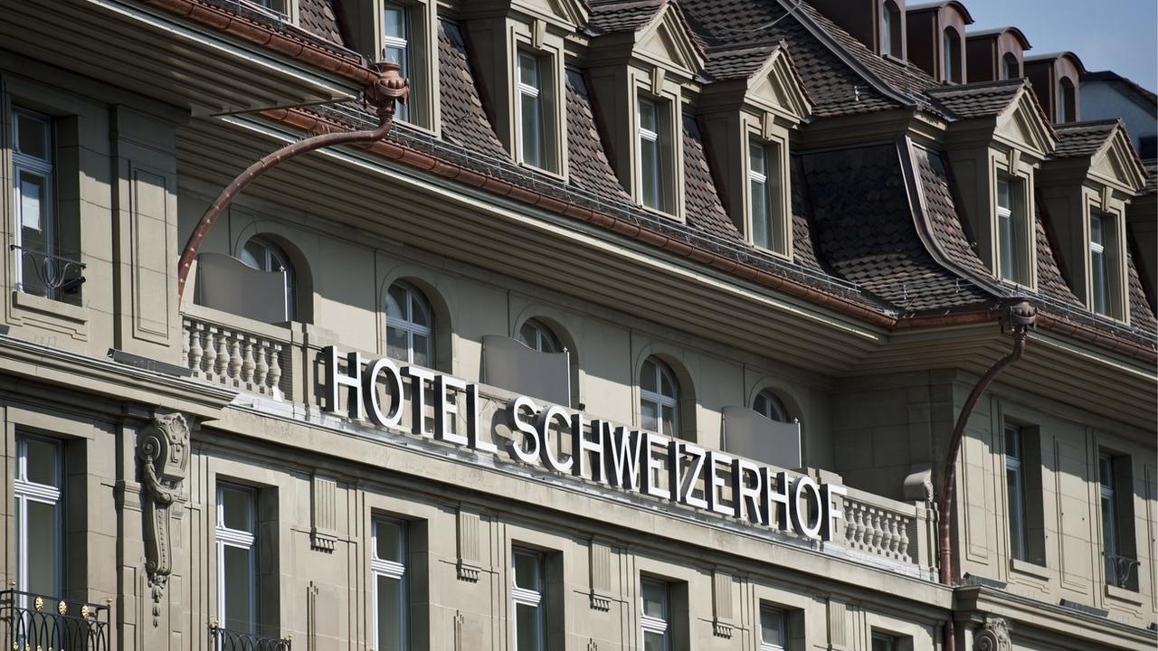 L'hôtel Schweizerhof à Berne, ou le Qatar a fait poser des micros pour espionner la rencontre entre Michael Lauber et Gianni Infantino. [Keystone - Alessandro della Valle]
