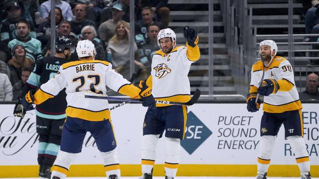 Roman Josi peut serrer le poing. Le Bernois a vécu une belle soirée. [AP/Archives - Lindsey Wasson]