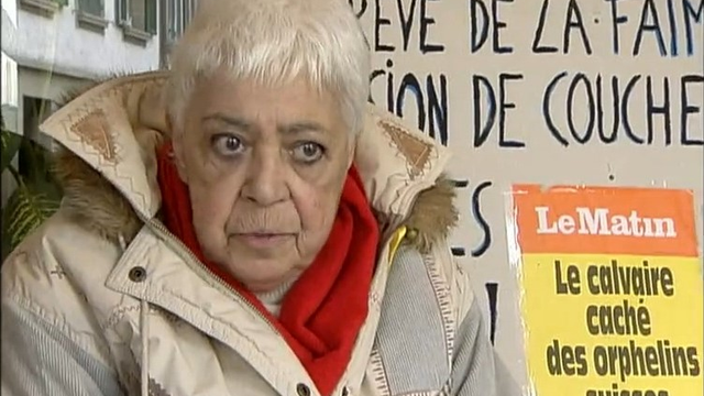 Louisette Buchard-Molteni fait une grève de la faim. [RTS]