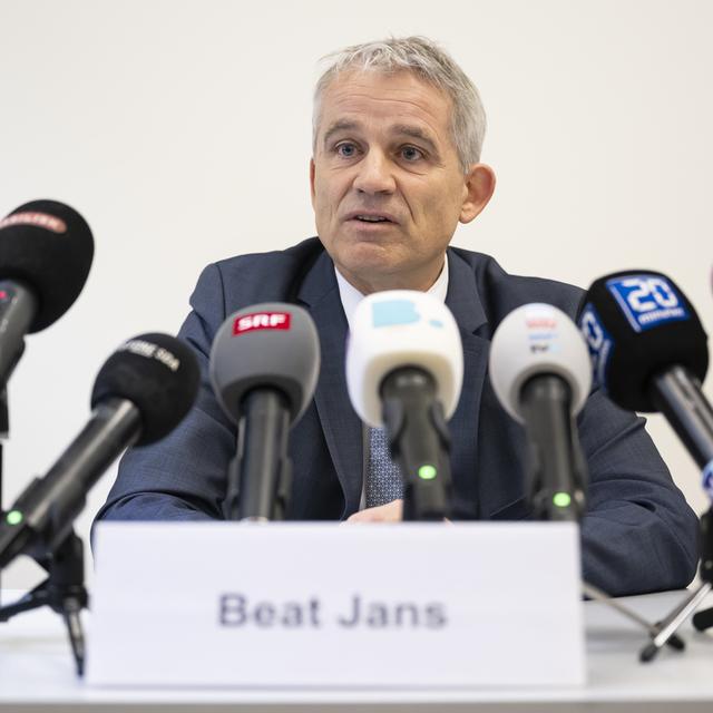 L'ex-conseiller national bâlois Beat Jans annonce qu'il sera candidat à la succession d'Alain Berset. [Keystone - Anthony Anex]