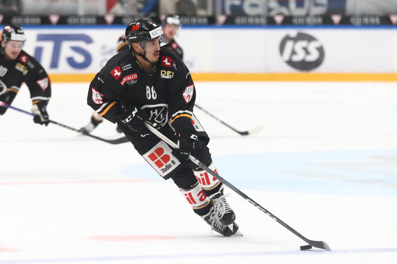 Michael Joly s'éclate actuellement avec le HC Lugano. [Marusca Rezzonico/freshfocus - Marusca Rezzonico]