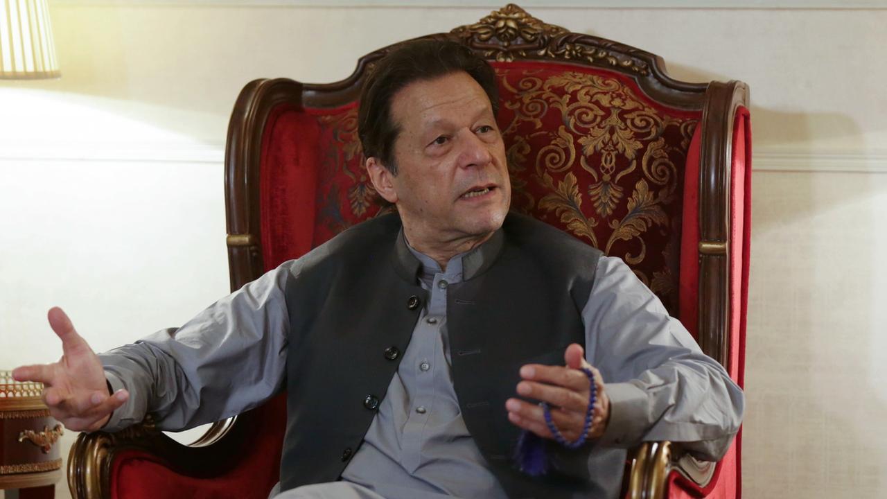 L'ex-Premier ministre du Pakistan Imran Khan le 3 août 2023. [Keystone/EPA - Rahat Dar]