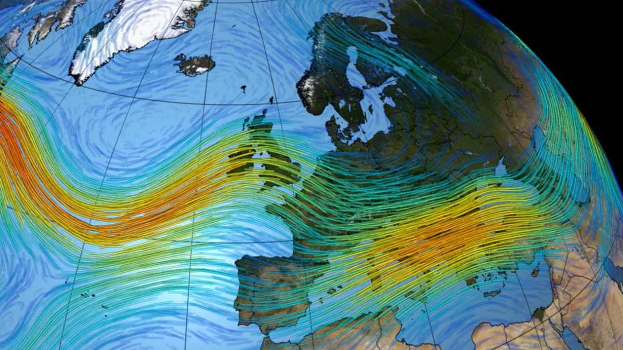 Jet stream entre l'Atlantique et l'Europe [UKmetoffice]