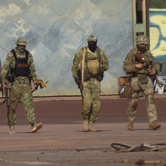 Des mercenaires du groupe Wagner au nord du Mali. [Keystone]