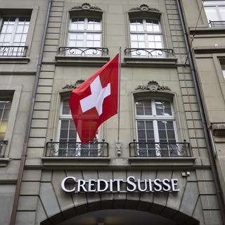 Un établissement de Credit Suisse à Berne. [Keystone - Peter Klaunzer]