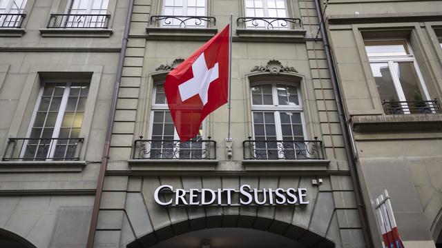 Un établissement de Credit Suisse à Berne. [Keystone - Peter Klaunzer]