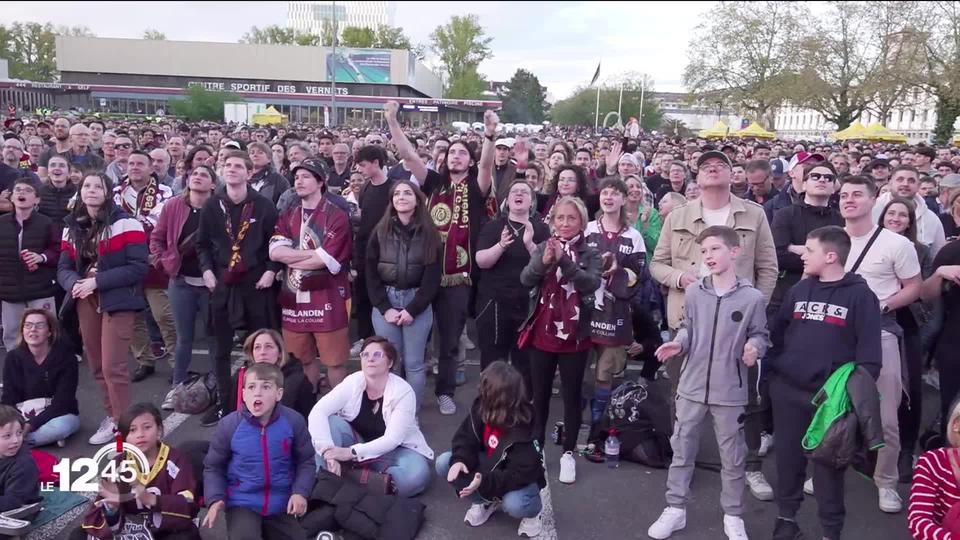 Des milliers de supporters de Genève-Servette ont suivi et fêté le sacre des Aigles à la fan zone des Vernets