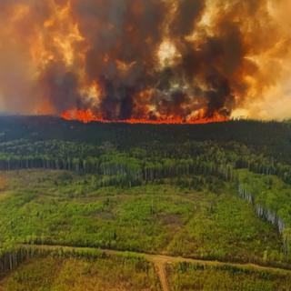 Les feux de forêt massifs sont décuplés dans les régions fortement boisées du Canada. [Keystone/Canadian Press via AP - Government of Alberta Fire Service]