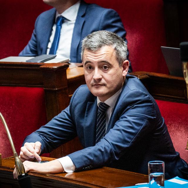 Le ministre français de l'Intérieur Gérald Darmanin, le 11 décembre 2023 à l'Assemblée nationale. [AFP - Xose Bouzas]