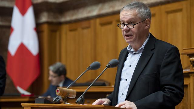 Le conseiller national socialiste jurassien Pierre-Alain Fridez. [Keystone - Anthony Anex]