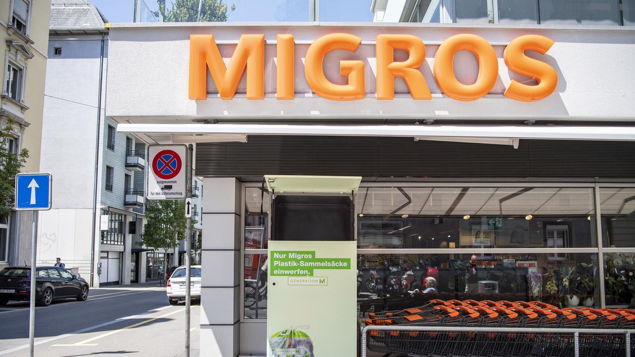 Une enseigne Migros. [Keystone - Urs Flueeler]